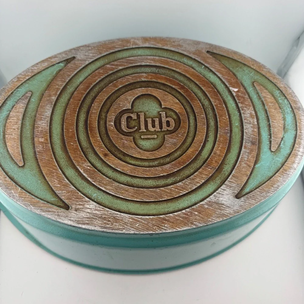 Vintage Club Aluminum Oval Roaster Dutch Oven Medium Turquoise Teal Retro